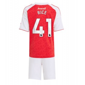Fotbalové Dres Arsenal Declan Rice #41 Dětské Domácí 2025-26 Krátký Rukáv (+ trenýrky)
